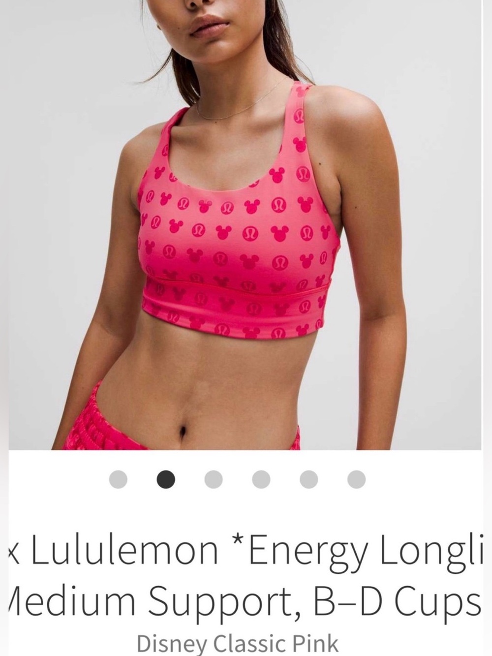 Lululemon x Disney Energy Longline Bra